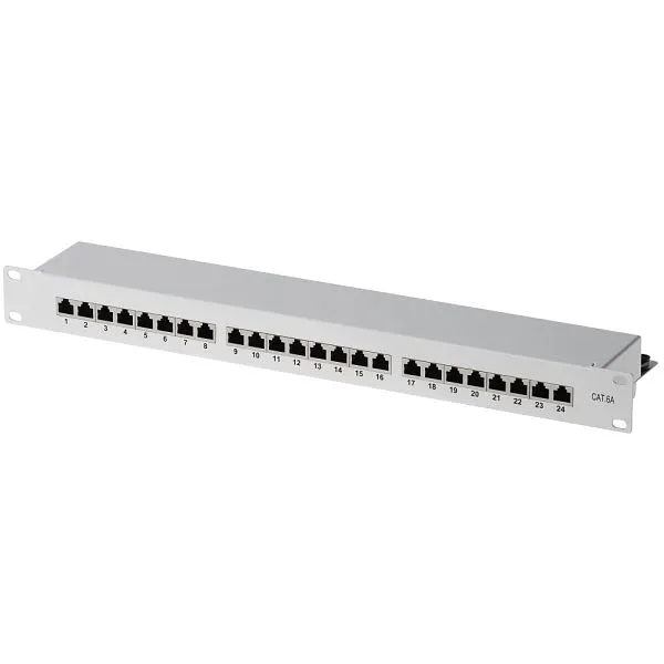 Panneau de brassage Helos Cat 6A 19&quot; 1U 24 ports gris clair 146867 acheter à bas prix 